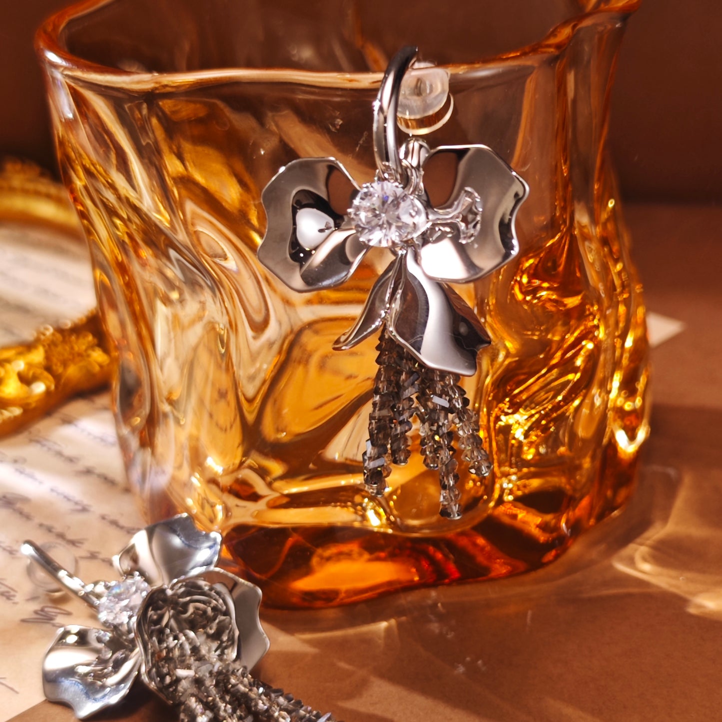 Sparkle Ribbon Earrings