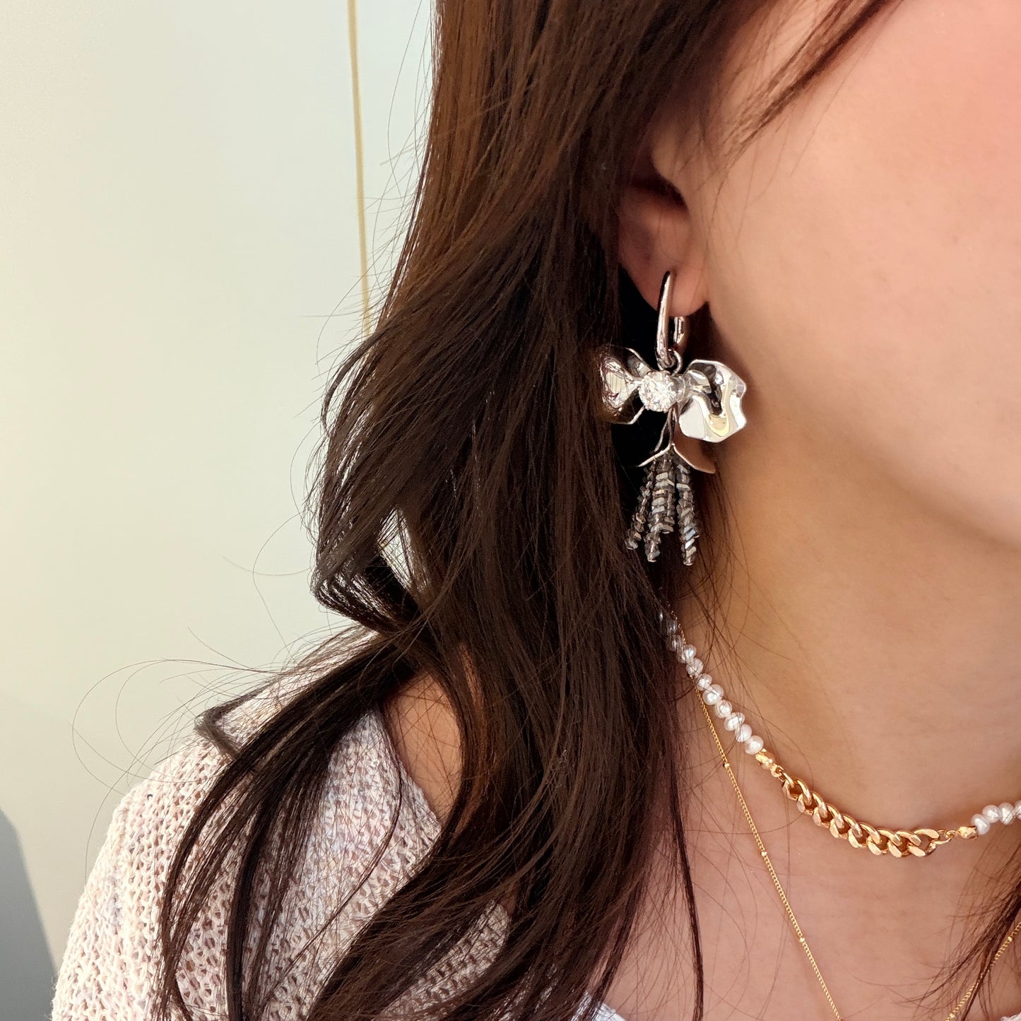 Sparkle Ribbon Earrings