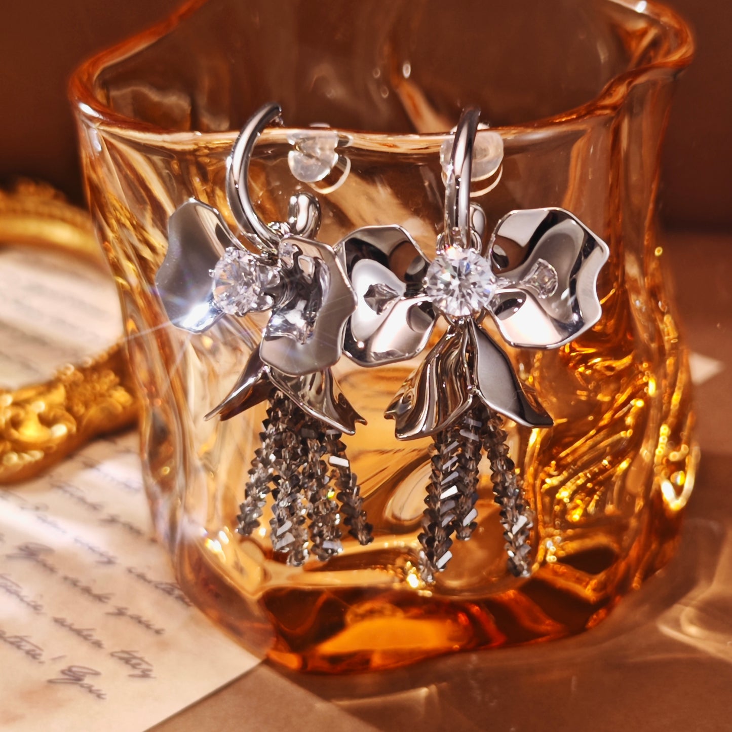 Sparkle Ribbon Earrings