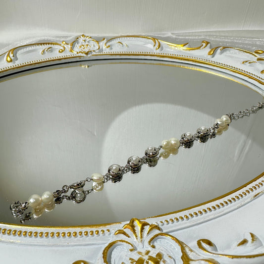 Luna Pearl Silver Bracelet