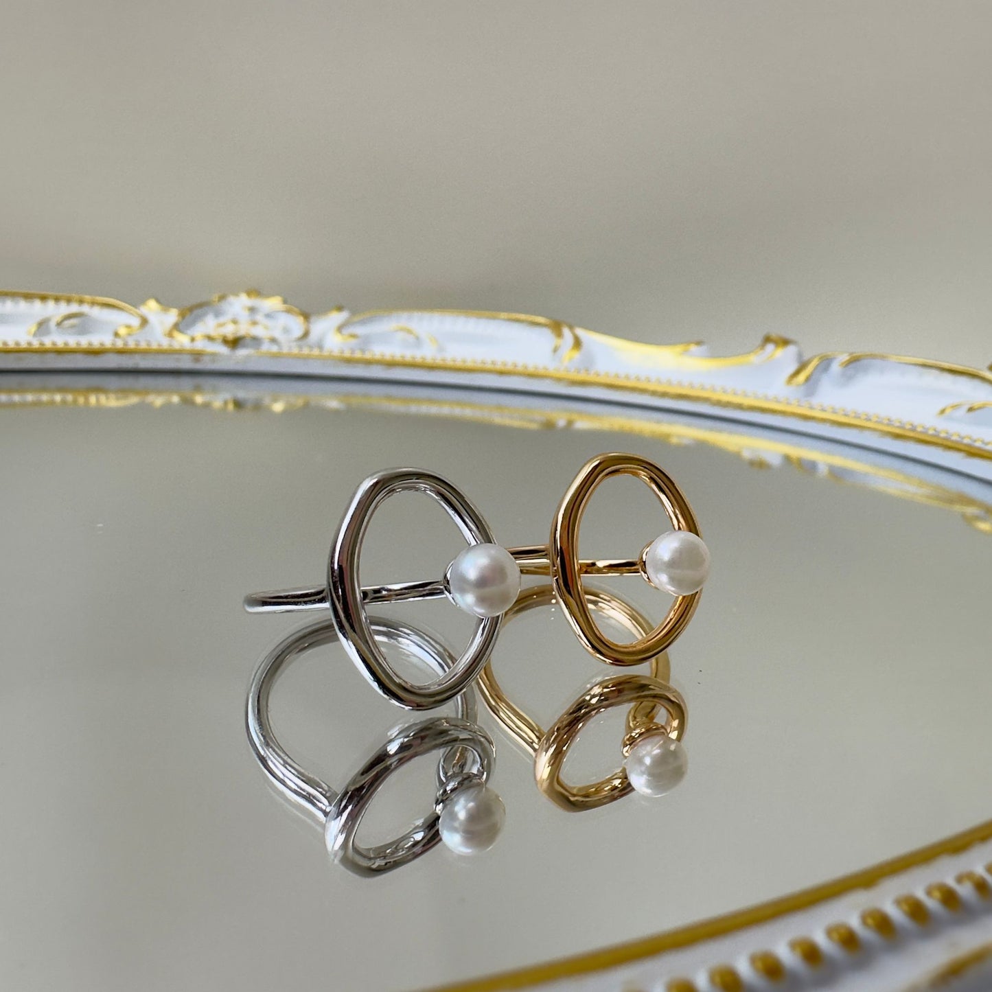 Orbit Pearl Ring