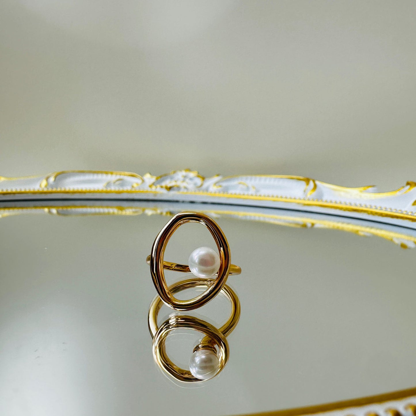 Orbit Pearl Ring