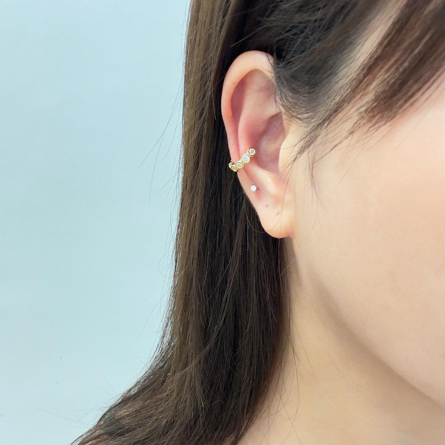 Bezel Sparkle Ear Cuff