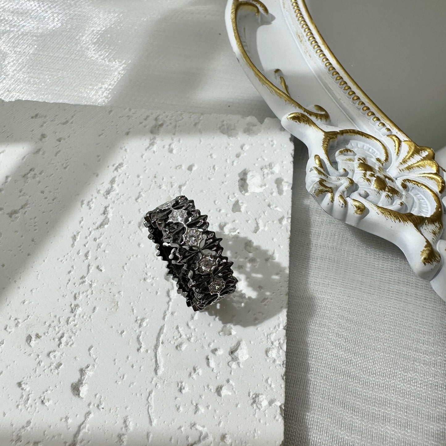 Moonshadow Floral Ring