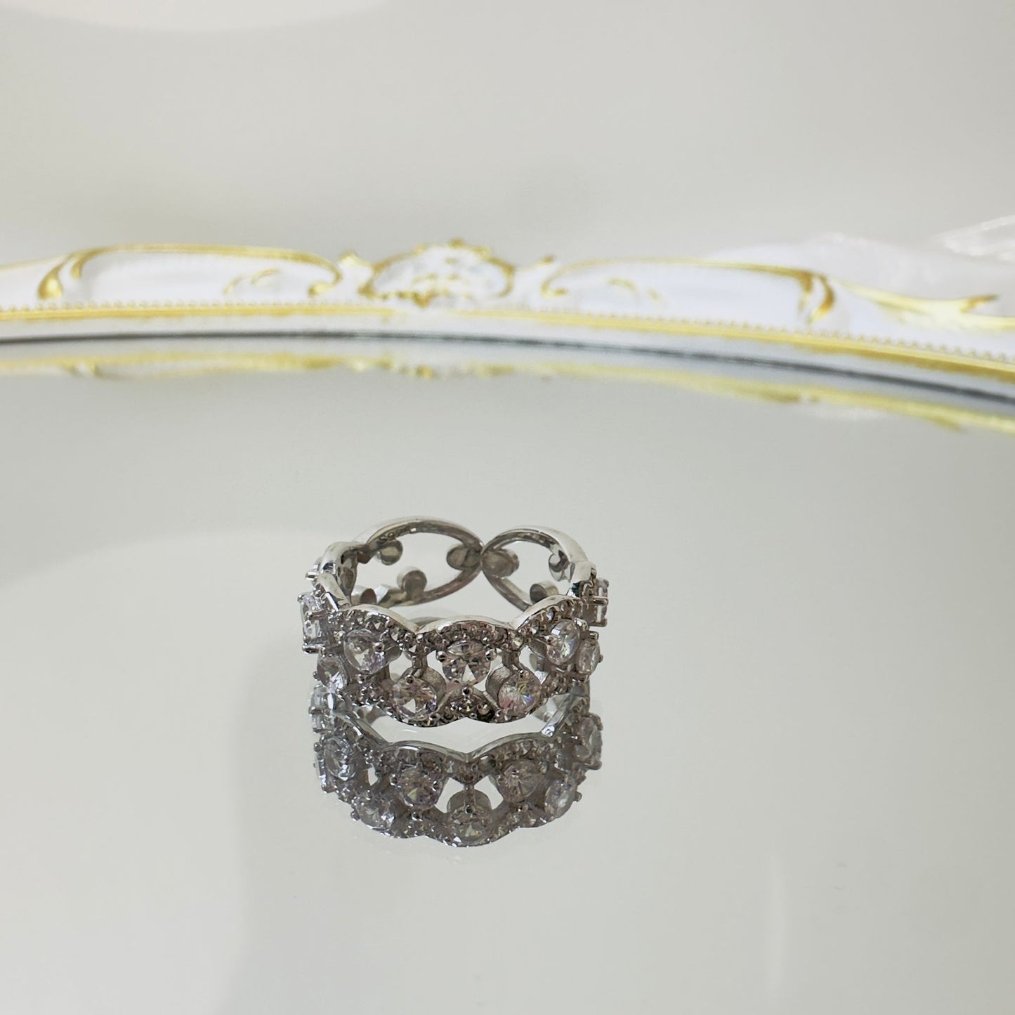 Cluster Sparkle Adjustable Ring