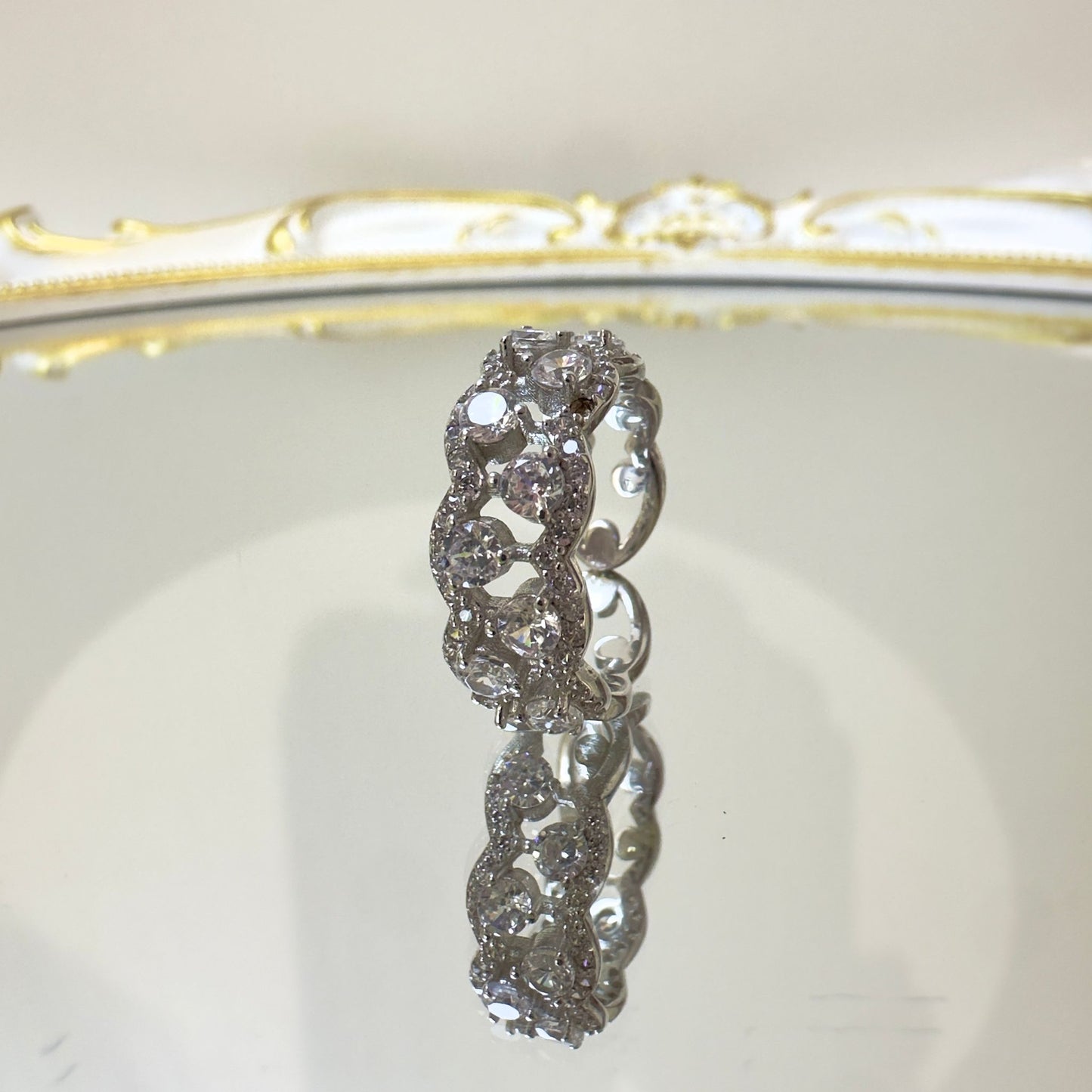 Cluster Sparkle Adjustable Ring