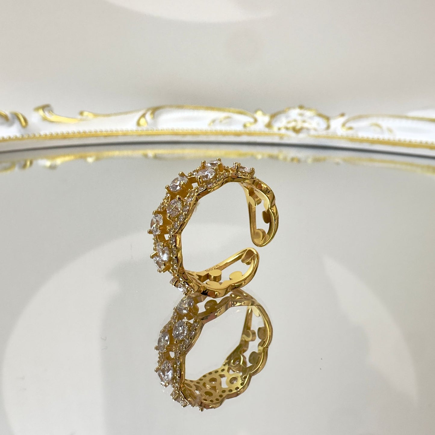 Cluster Sparkle Adjustable Ring