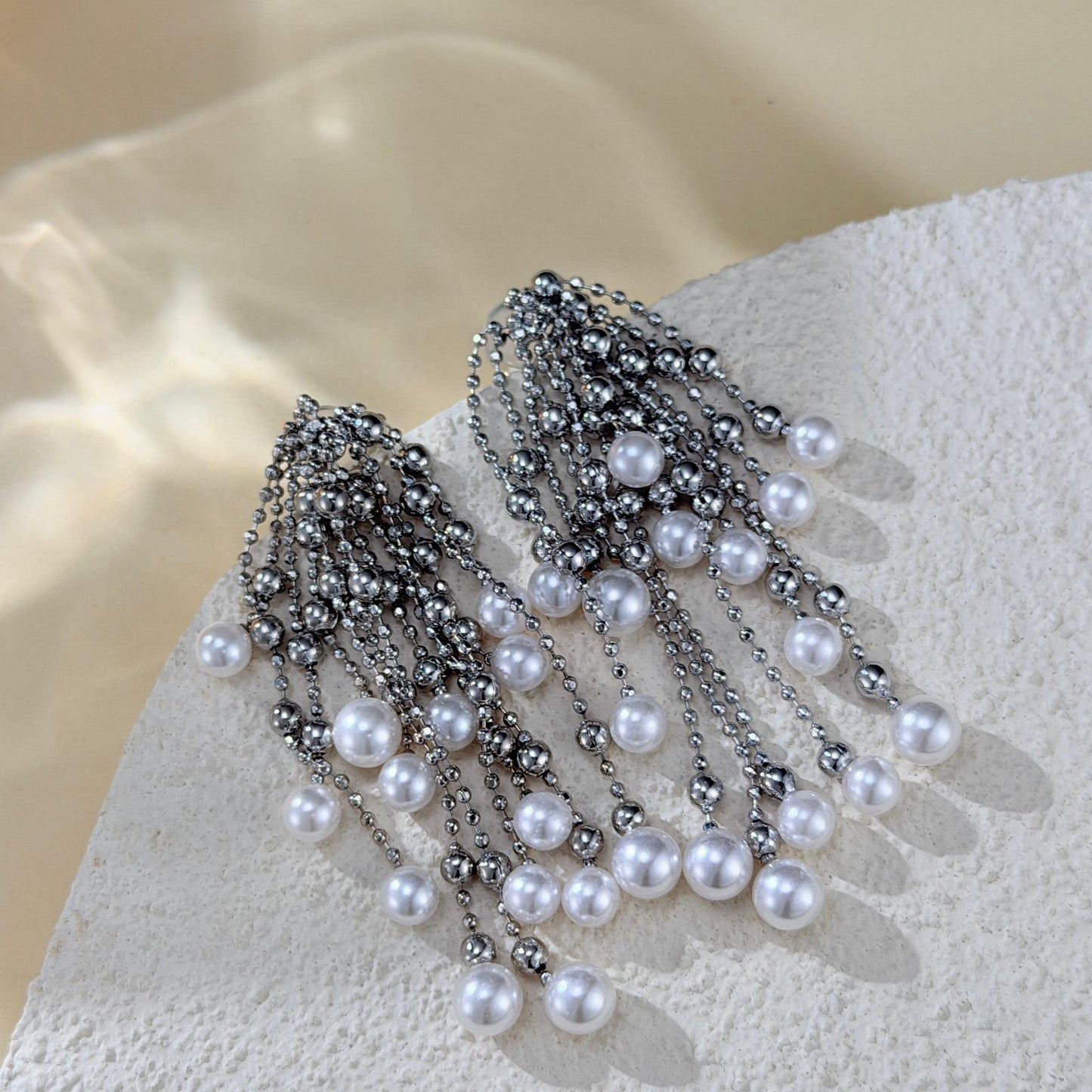 Pearl Rainfall Earring