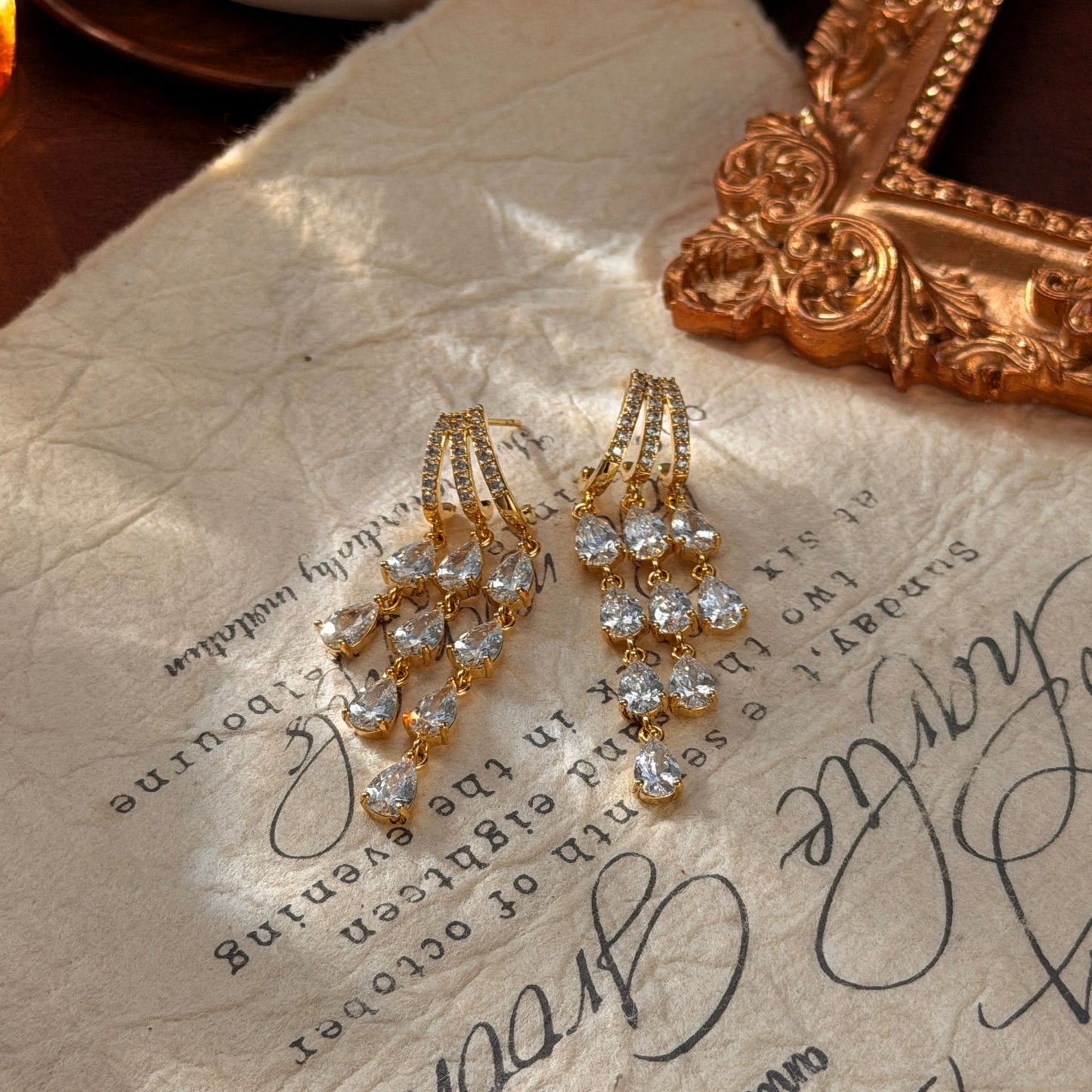 Crystal Waterfall Drop Earring