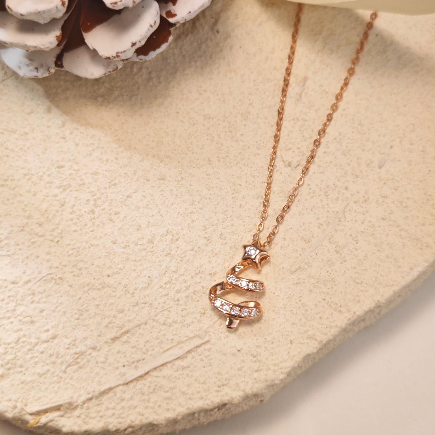 925 Silver Christmas Tree Necklace