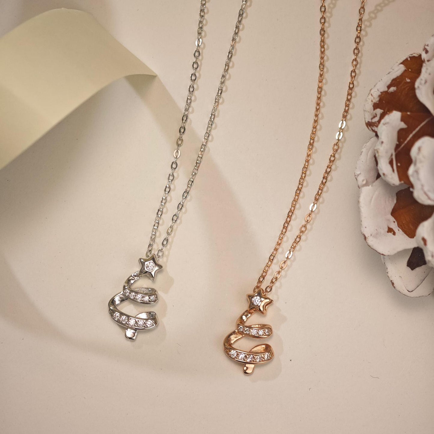 925 Silver Christmas Tree Necklace