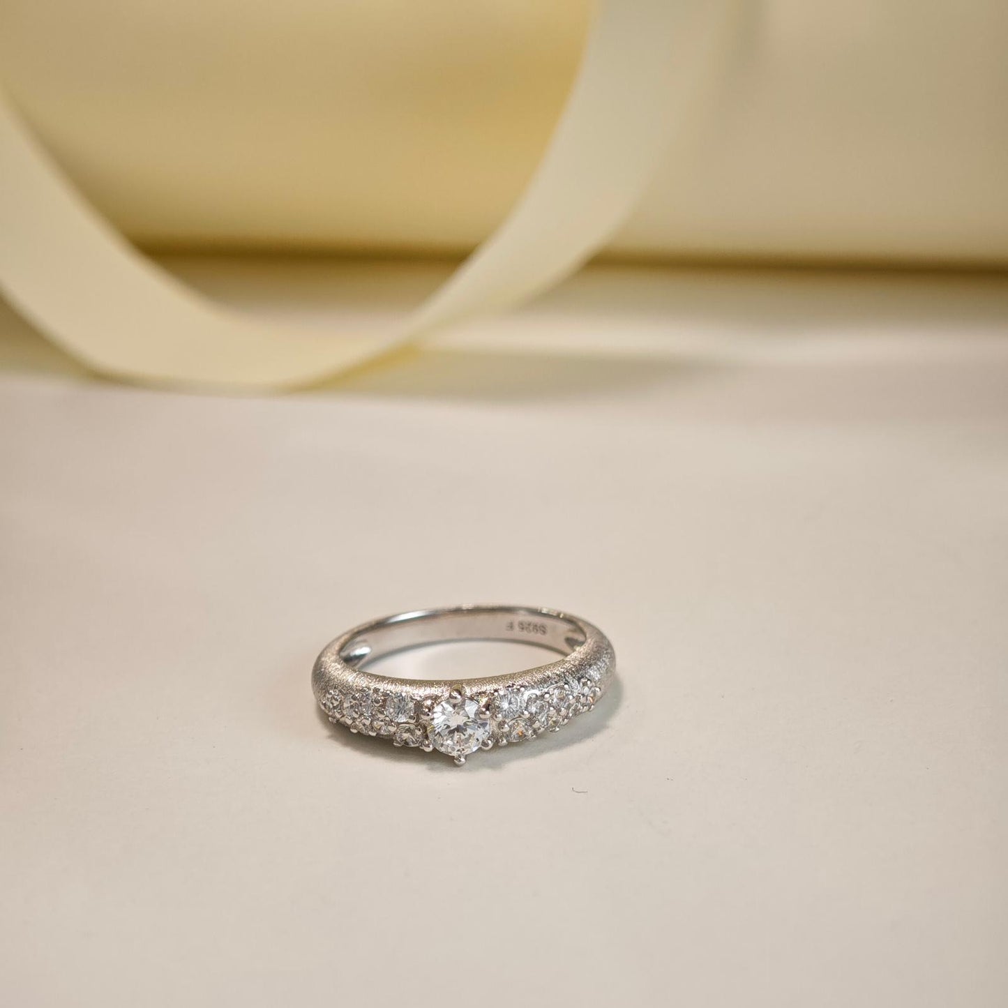 Brushed Sparkle Ring