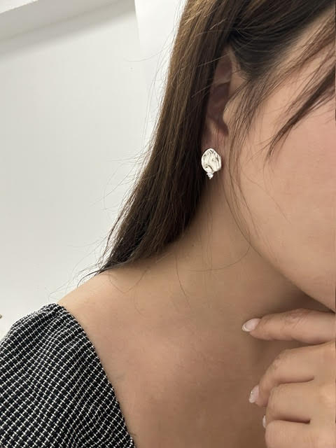 Wavy Silver Earring